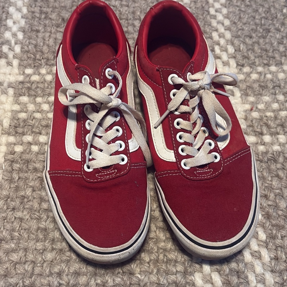 Red and White vans